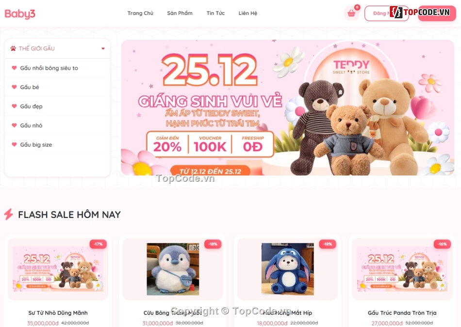 mới nhất,web bán gấu bông,web app